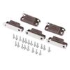5pcs/lot Magnetic Catches w/screws Small Metal Cabinet Door Cupboard Preventing Protecting 27mmx10mm White/Brown Mini Stopper