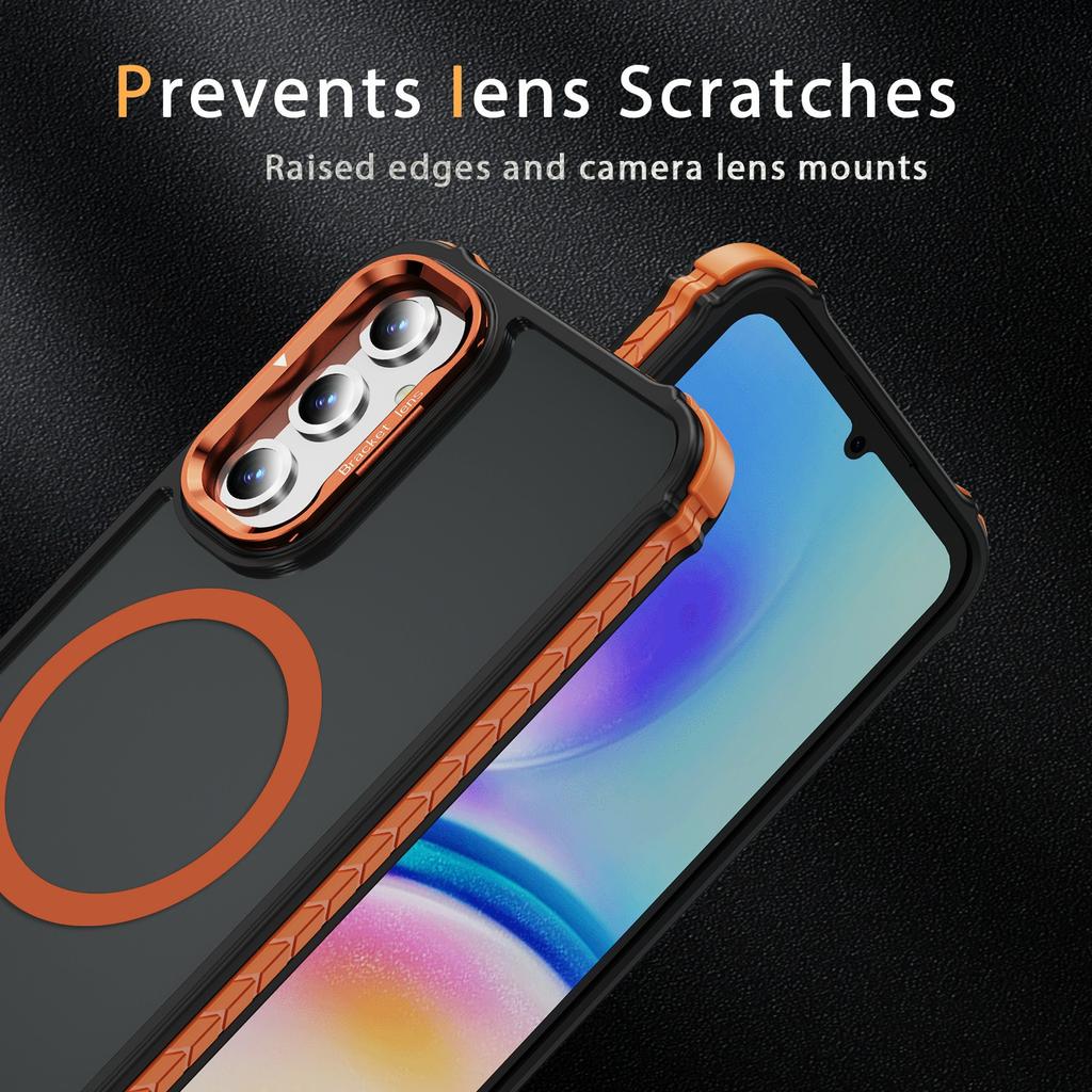 Für Samsung Galaxy A35 5G Hülle mit Objektivständer Matte Rückseite Kompatibel mit MagSafe