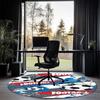 Soccer Printed Round Rug Carpet Chair Rug Area Rug Entryway Doormats,for Office Chair Living Room Bedroom Kitchen Room.