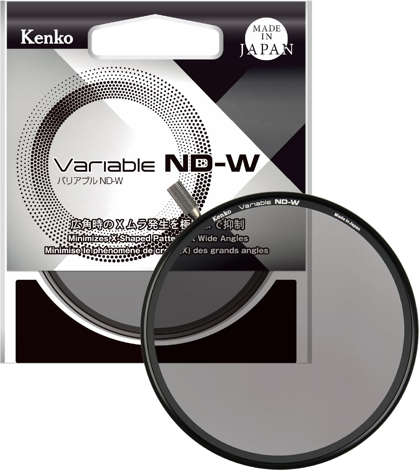 

Kenko Variable ND Variable for No Neutral with Control 77mm Front Filter Made in 037751 Filter, ND-W 77mm, Wide-Angle Lenses, X-Ray (ND2.5-ND128),