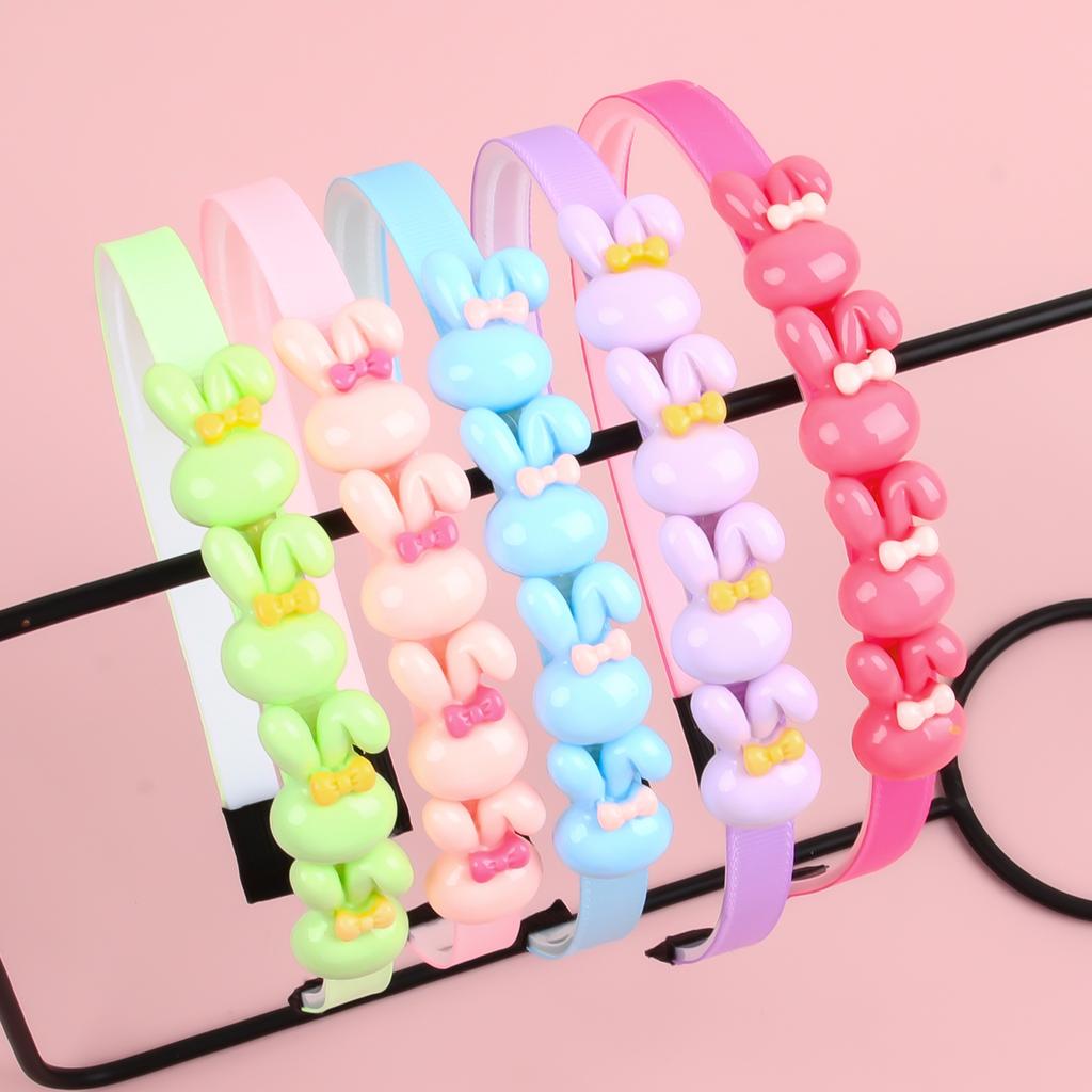 1pc Cute Girls Rabbit Headbands Candy Color Plastic Hairbands Headband Children Kids Party School Hair Accessories