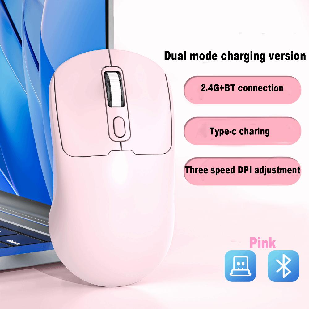 Dual-Mode Laptop Wireless Mouse Silent Ergonomic Mouse Gamer Mouse 2.4G Cordless Mouse  Tablet