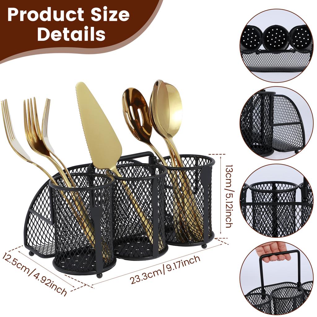 Redskapskorg Bestickhållare Köksbänk Bestickorganisatör Metallredskapshållare Ställ Torkställ För Hemmet