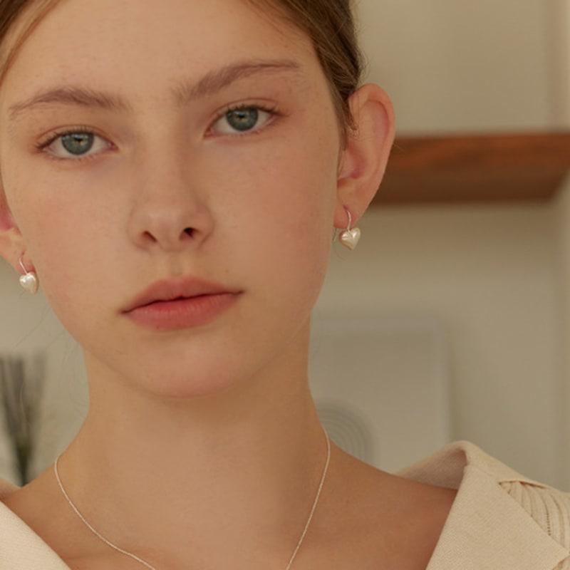 Life Heart Drop Hook Earring