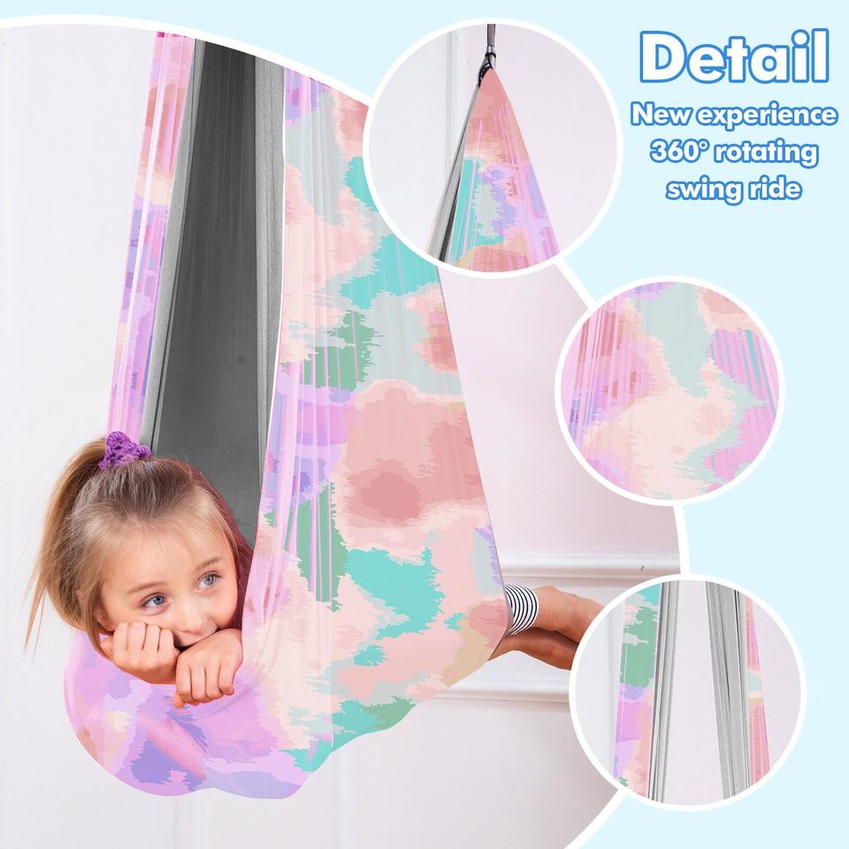 Therapy Swing Hammock Double Swing Cloth Kids Gifts for Autism