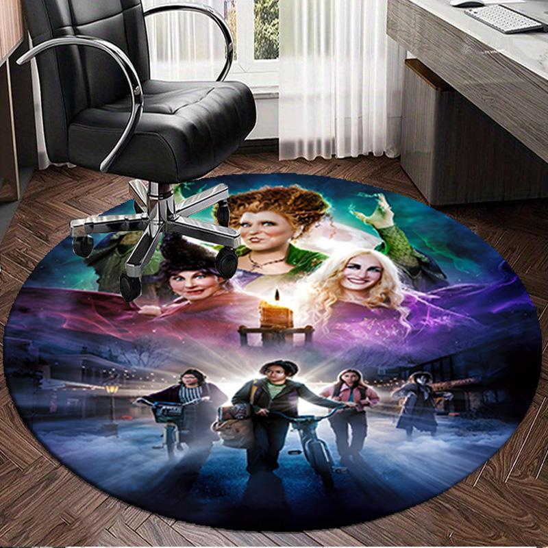 Pocus Halloween Magic Round Rug for Livingroom,Bedroom, Palyroom, Chair Rug, Area Rug, Circle Carpet, Large Size Fan Christmas Gift