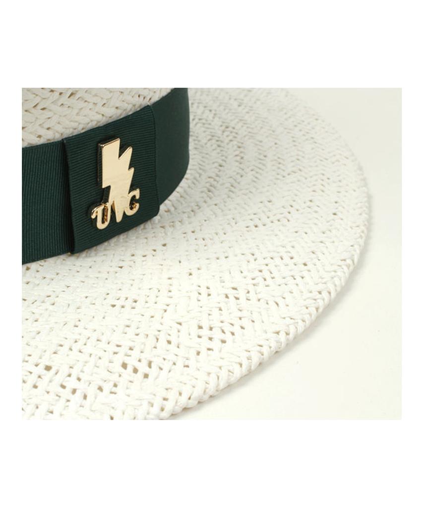 Yunibeosyeolkemiseuteuli Green Line White Panama Hat Panama Hat