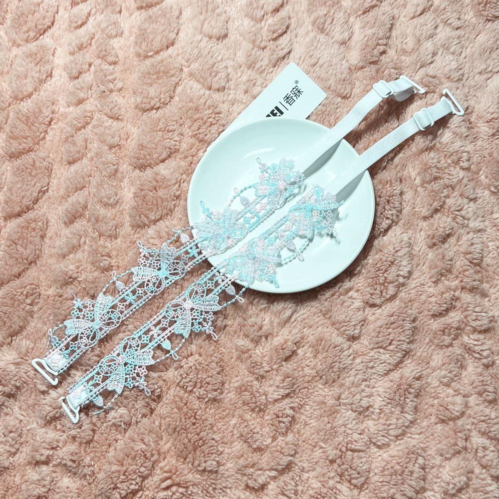 Anti-slip Shoulder Straps Adjustable Lace Bowknot Lingerie Strap Fashion Floral Bra Straps  Women