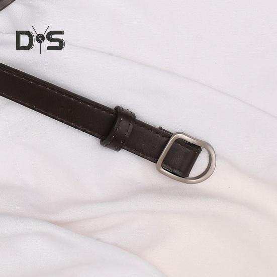 Damebelte Dame tynt kunstskinnbelte med spenne Casual Jeans Midjebeltetilbehør for kjoler Bukser