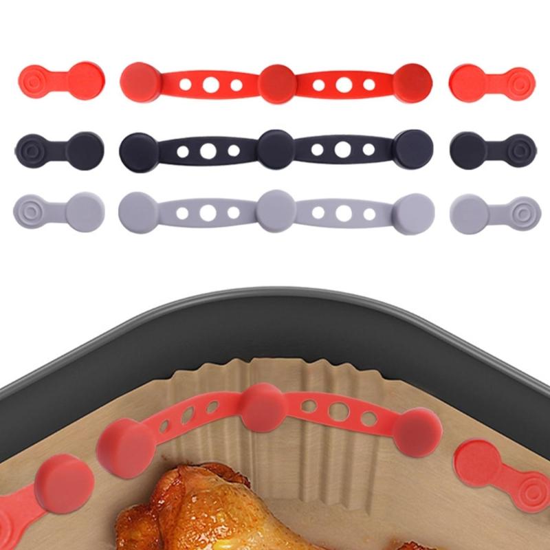 1 Set Magnetic Silicone Buckles for Air Fryers To Maintain Liner Position and Provide Extra Safety In Family Kitchens