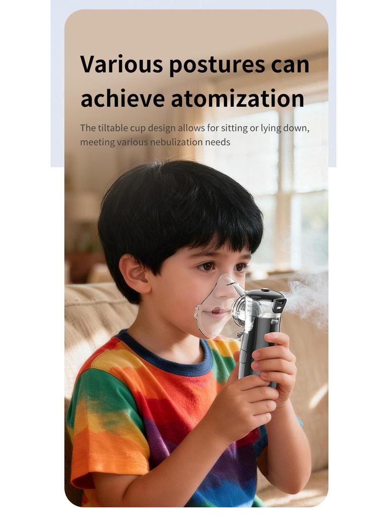 Children's Ultrasonic Silent Nebulizer LED Display Portable USB Rechargeable