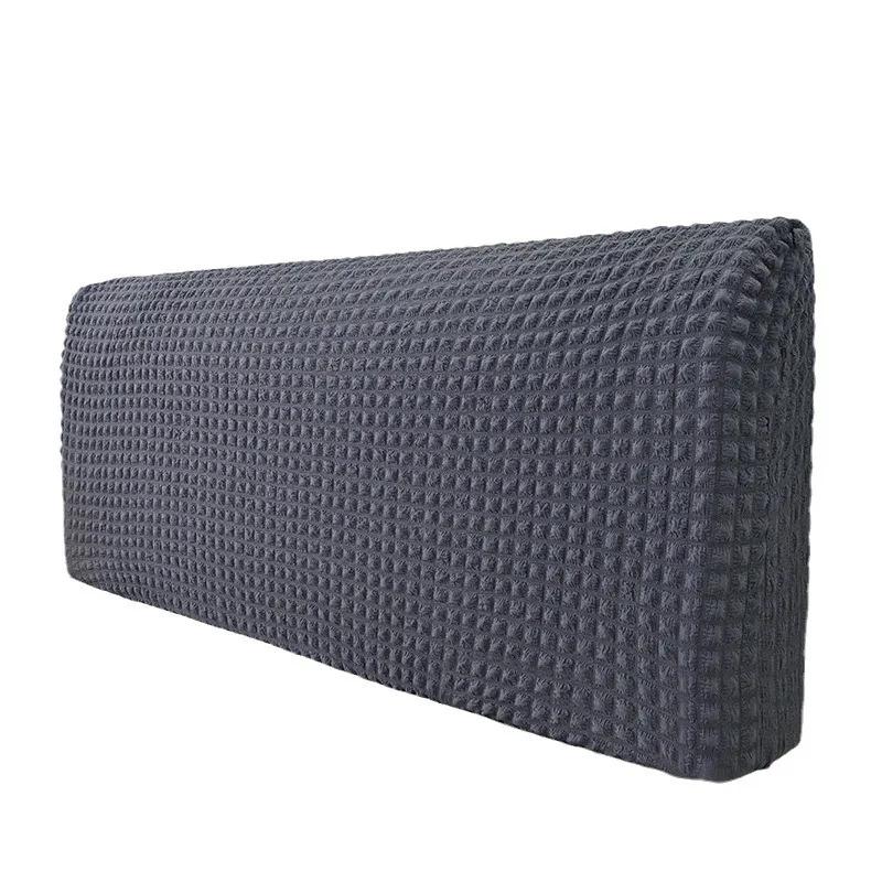 Spandex Seersucker Bettkopfteilbezug Verdicken Stretch Kopfteilbezüge All-inclusive Bettrückenlehnen-Schutzbezug für Hotel Zuhause