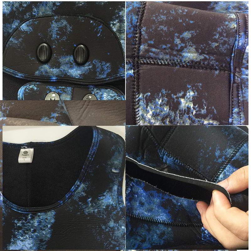 5mm Camouflage Neoprene Fleece-Lined Two-Piece Diving Wetsuit for Spearfishing