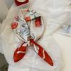 Premium Square Silk Scarf for Women: Original Design with High-transparency Tech Elegant Texture Decorative Neck Scarf & Headscarf
