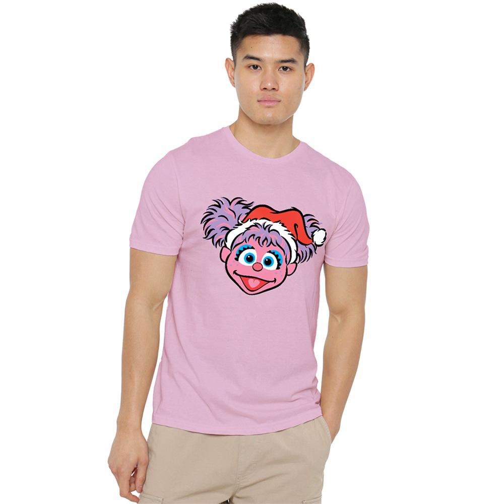 Sesame Street Unisex Adult Abby Cadabby Santa Hat Christmas T-Shirt