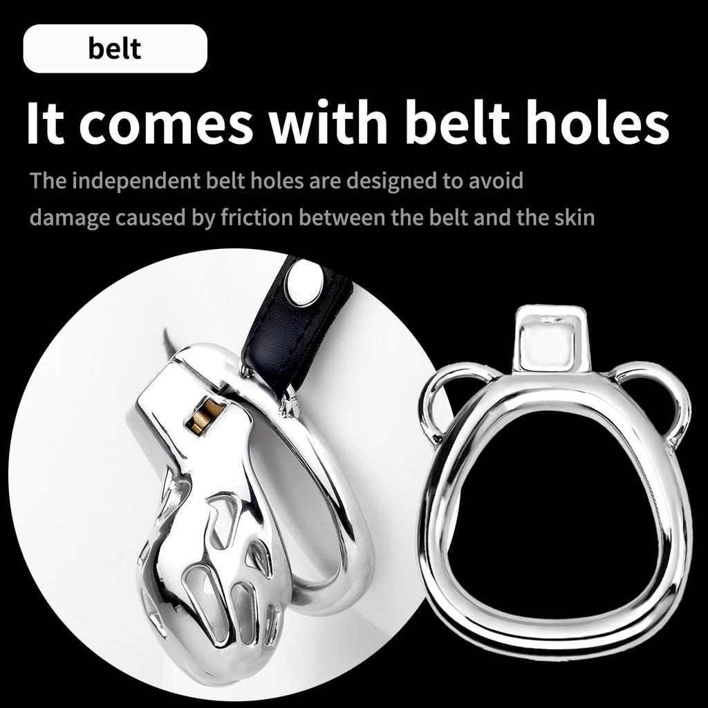 Wearable Male Chastity Lock Stainless Steel Metal CB Lock Penis Cage Slave Sex Toy Cock Ring Chastity Belt BDSM