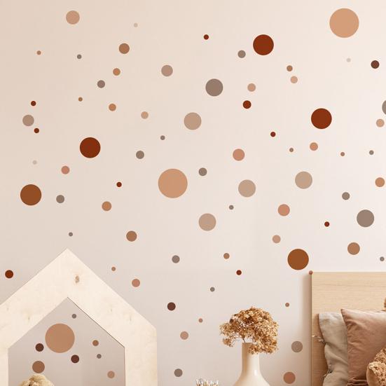 3 Pcs Bohemian Painted Dots Wall Stickers, Artistic Kids Room Decor with Self-Adhesive Removable PVC, Waterproof Peel and Stick Art