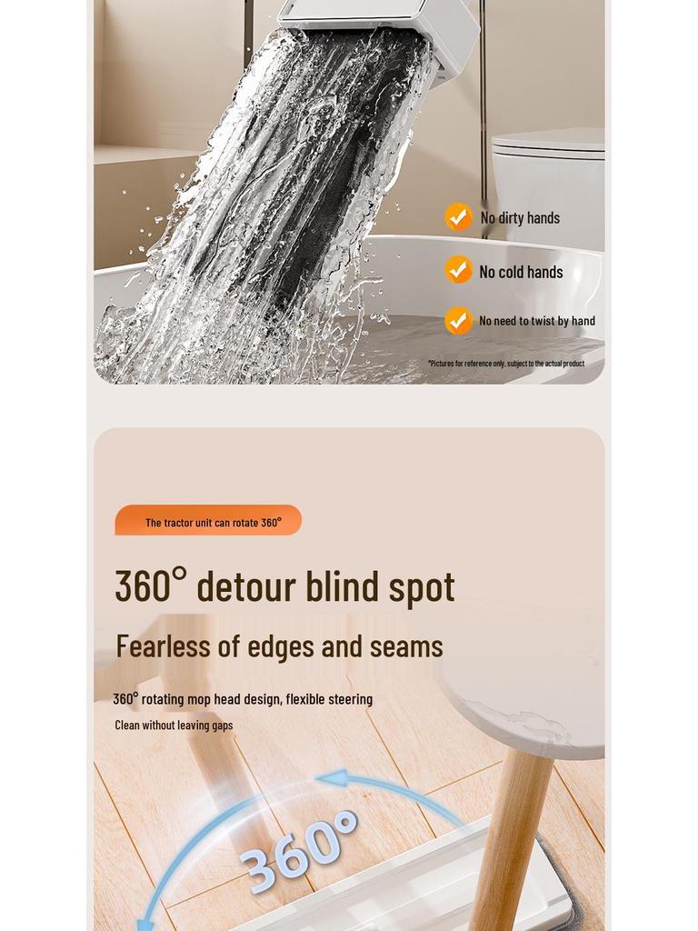 Dual-Use Flat Mop 2025: Wet/Dry Hands-Free Cleaning