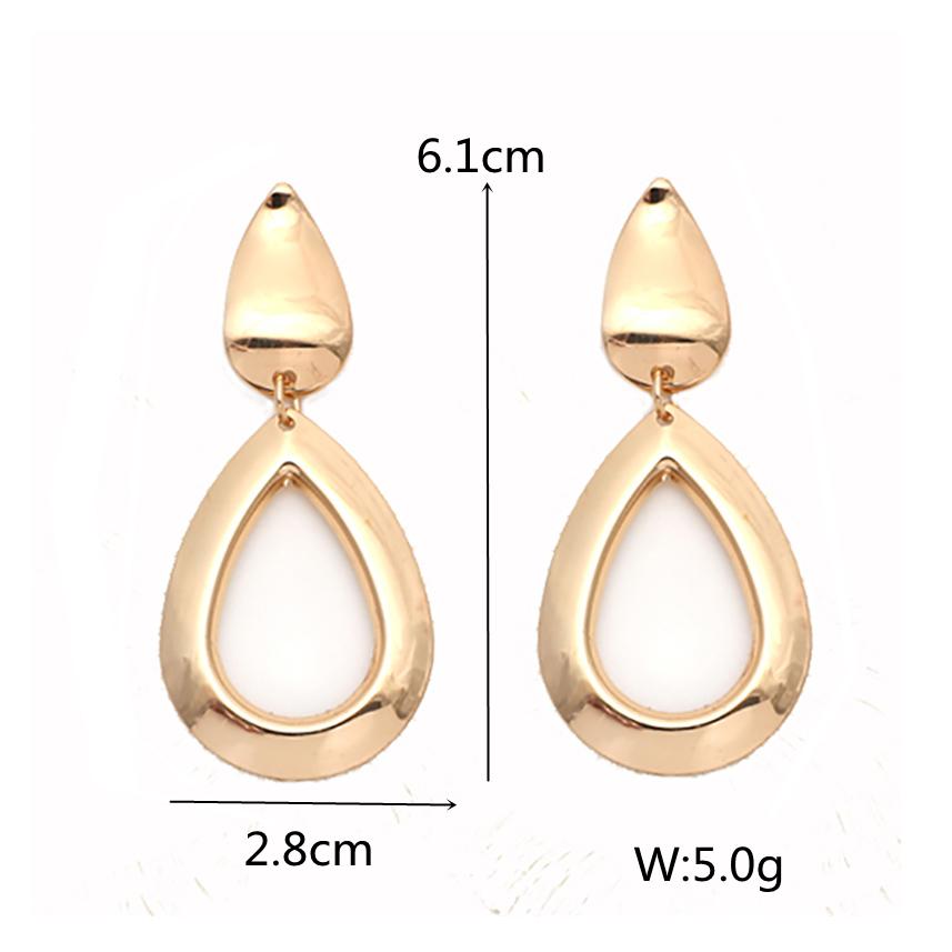 Fashion Statement Earrings Metal Round Geometric Earrings For Women Hanging Dangle Modern Jewelry Punk