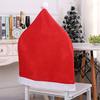 Merry Christmas Gnome Chair Cover Santa Claus Cotton Red Hat Chair Back Cover