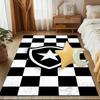 Shield With Star Emblem Printed Office Carpet Chair Cushion  Entryway Rug, Rugs for Living Room, Bedroom Christmas gifts