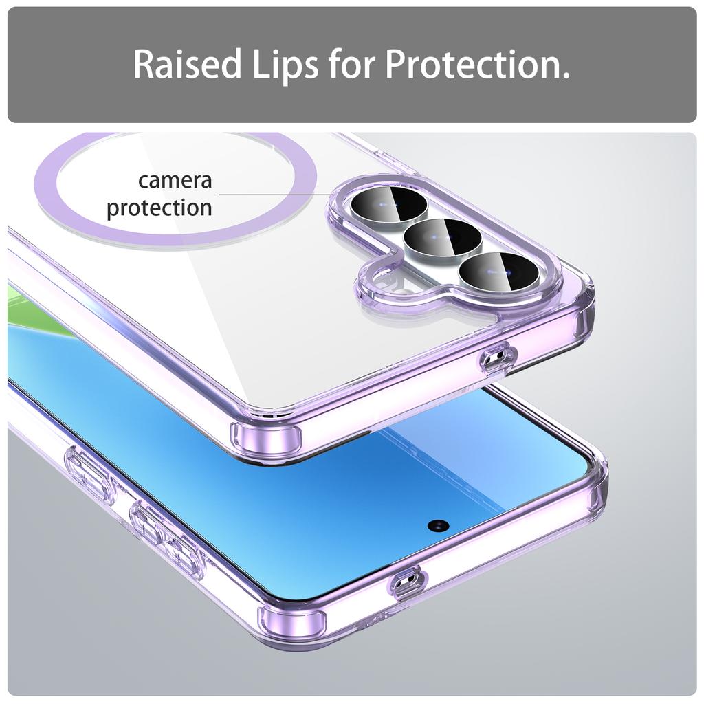 Luxus Transparent Magnetisch Für Magsafe Hülle Für Samsung Galaxy S26 Edge S25 FE S24 Ultra Plus A16 A17 A36 A56 A37 A57 5G Abdeckung