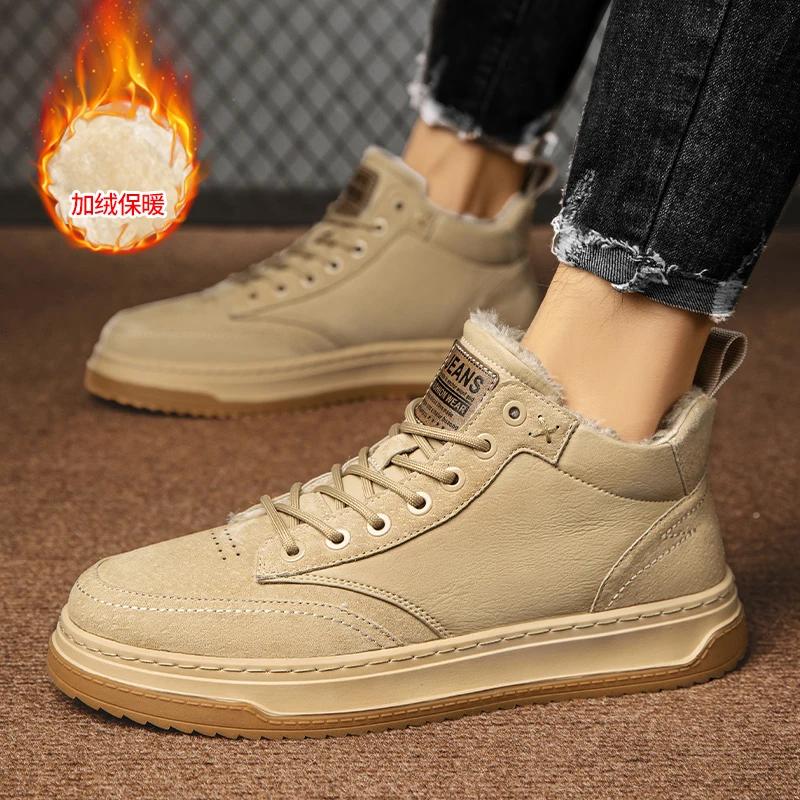 Winter Sport Shoes for Men Platform Sports Shoes Loafers Casual Shoes Male Sneakers Ankle Boots Sports and Leisure Fashion New