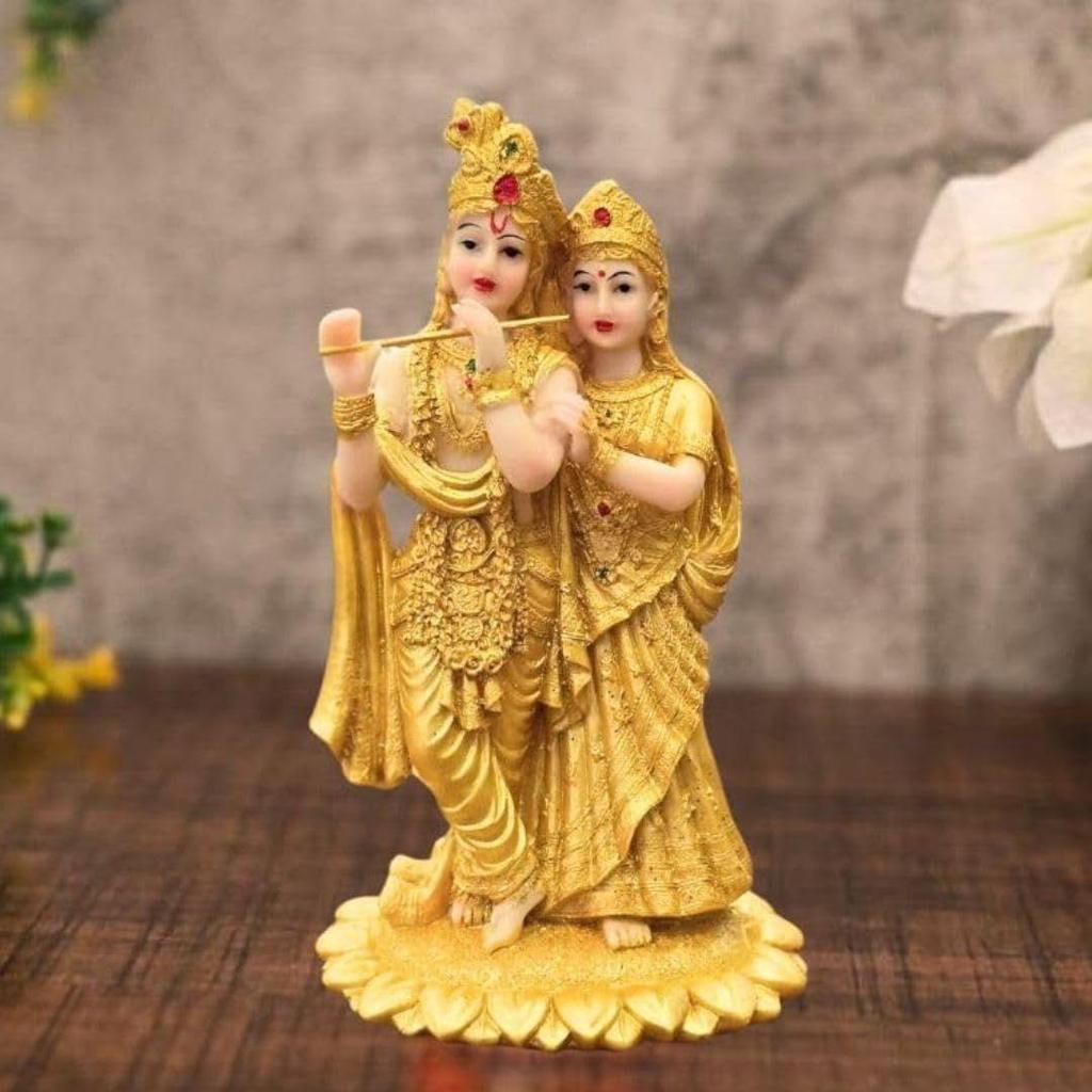 1 Piece Radha Krishna Idol | Rakshabandhan Gift for Brother/Sister | Murti for Him/Her, Home Decor, Wedding & Pooja Statue, Decorative Showpiece