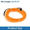 A ABSOPRO 2m EL Wire Cable LED Glow String Lights Car Interior Lighting Strip