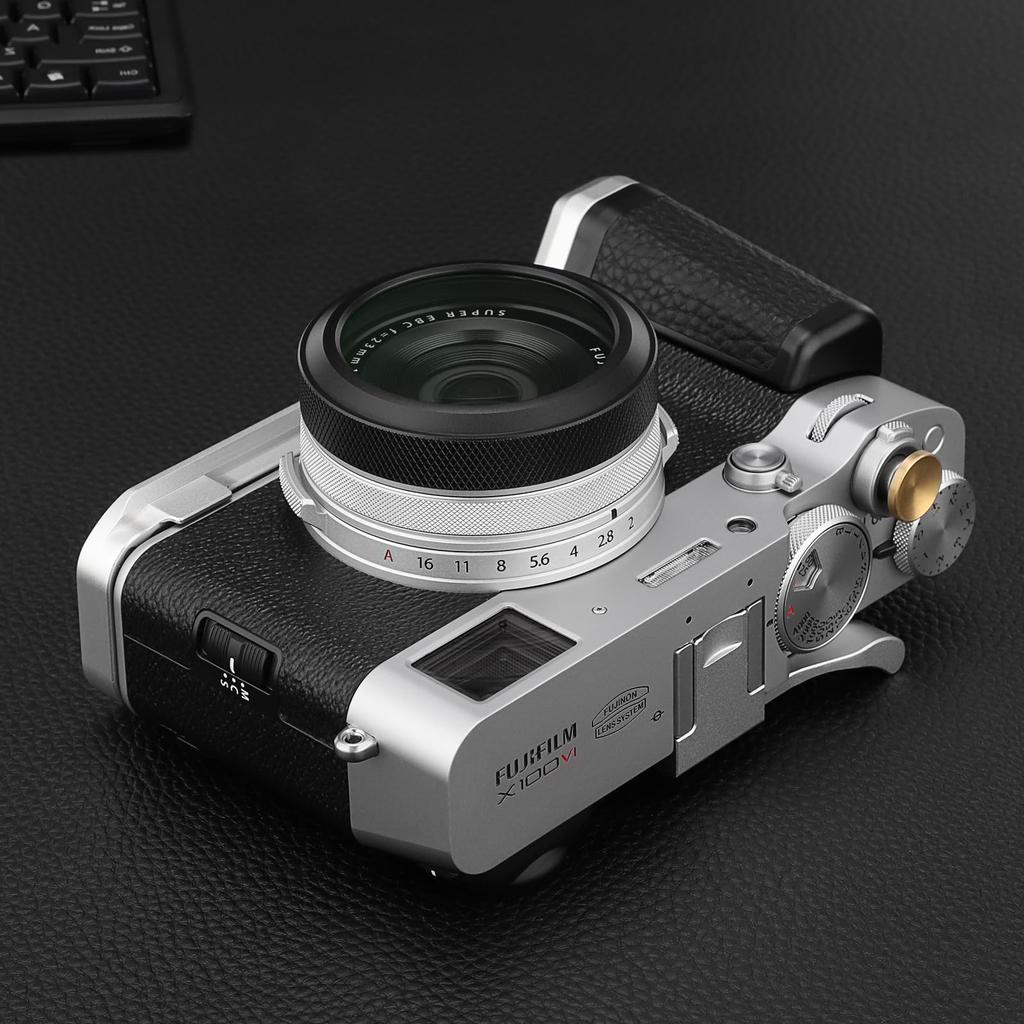 Haoge MC UV Camera Lens Protection Filter for Fujifilm X100VI and Fuji X100V Cameras with Integrated Adapter Ring, Black (LUV-XVIB)