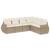 VidaXL Salon de Jardin avec Coussins 6 pcs, Canapés de Terrasse, Ensemble de Meubles de Patio, Mobilier d'Extérieur, Beige 3221407