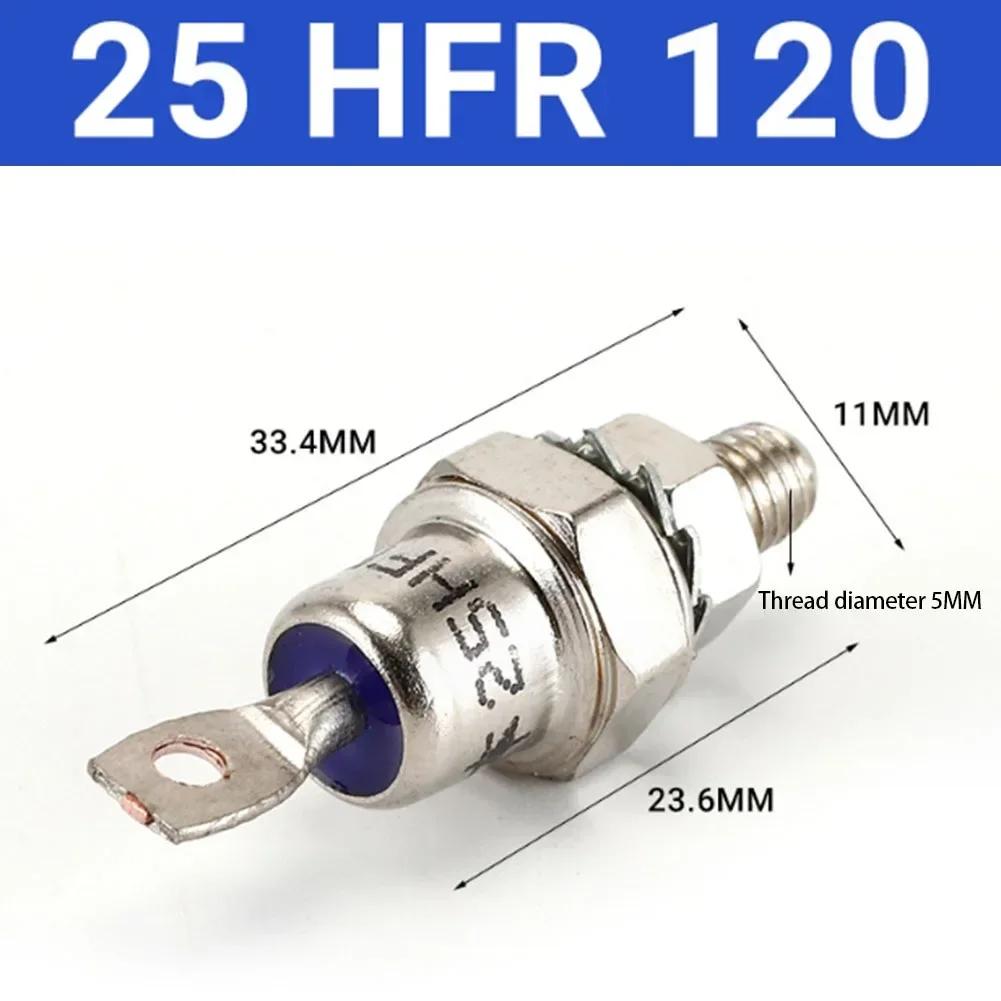 1PC 25A 25-50HFR 120 Rectifiers Reverse Direction Iron Base Forward Rectifier Diode For Converter Machine Tool Control