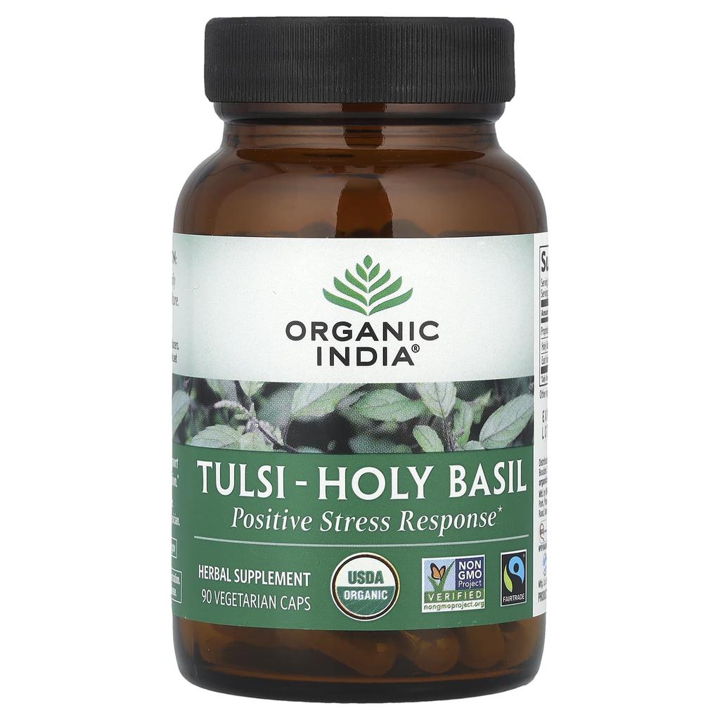 Tulsi Holy Basil, Positive Stress Relief, 90 Veggie Capsules