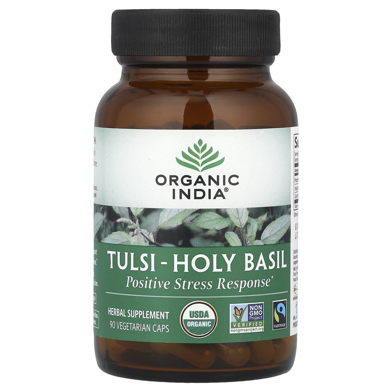 

Tulsi Holy Basil, Positive Stress Relief, 90 Veggie Capsules