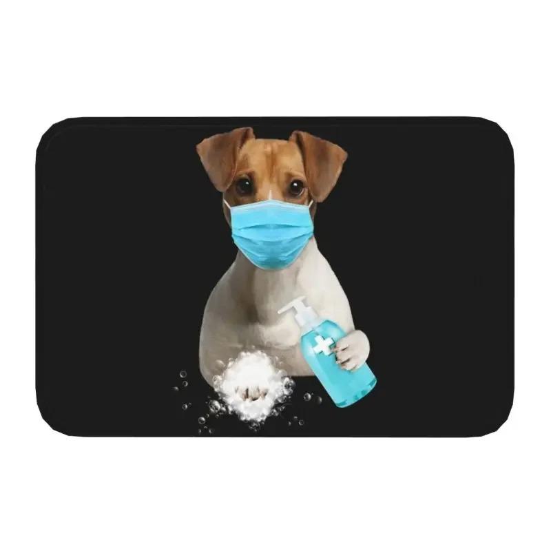 Van Gogh Starry Night Art Style Dog Living Room Door Mat Carpet Classic Painting Beret Dog Pattern Anti-slip Rug for Home Decor