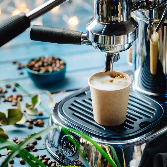 Gobelets jetables - BIOZOYG - écologique en papier - 300ml - marron non blanchi