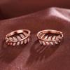 BlingBay Women's Earrings Versatile Simple Casual Leaf Shape Sweet Style Round Earrings Girls Party Gorgeous Birthday Jewelry Gift