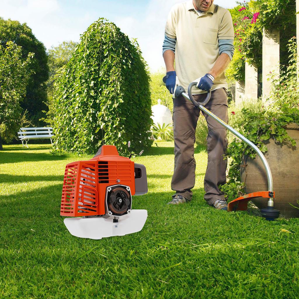 63CC High Performance 2-Stroke Gasoline Power Engine, Red, Hand Pull Start, Air Cooled Single Cylinder, Powerful & Reliable