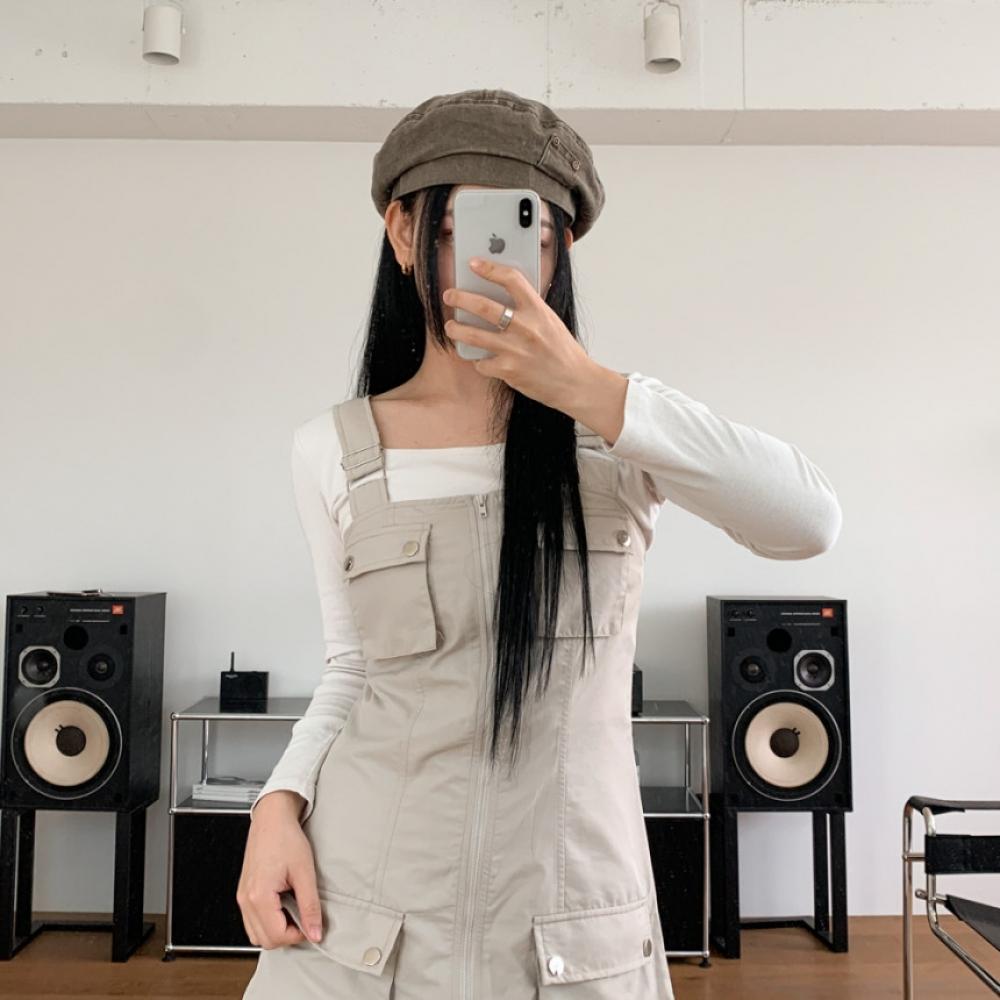 

Джинсовый мини-берет Blue City на пуговицах, винтажный осенний берет, 4 цвета