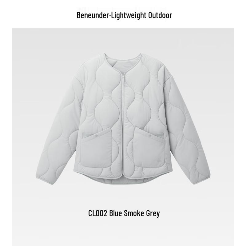 Beneunder Women's CL002 Air Fleece Round Neck Padded Jacket