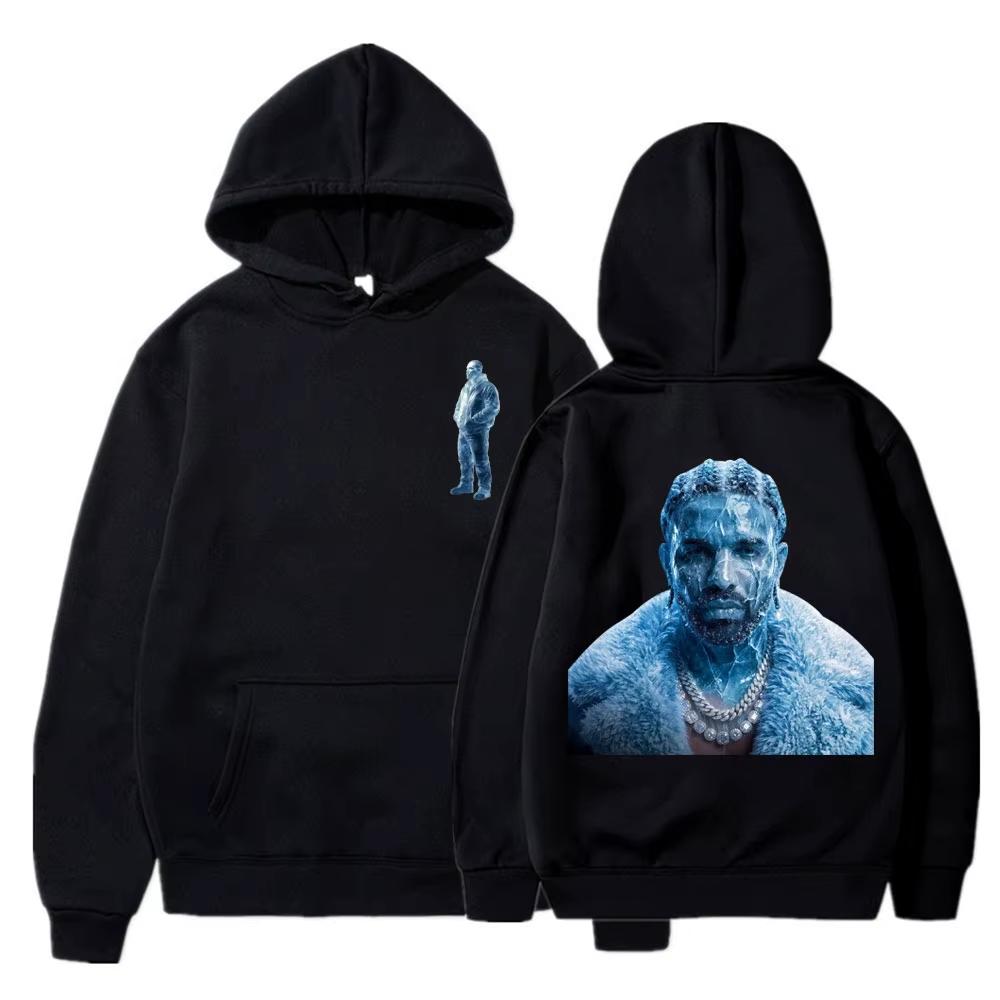 Rapper Drake Iceman New Album Graphic Hoodie Men Women Vintage Fashion Tracksuit Loose Cotton Fleece Soft Cotton Sweatshirt 4XL