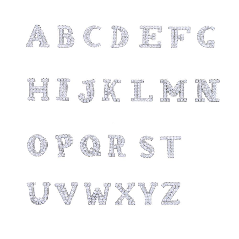 

Хип-хоп ожерелье с подвеской в виде буквы, инкрустированное цирконием U with Chain 50cm