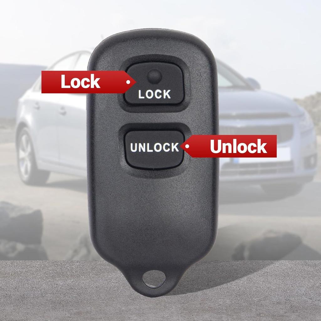 Key Fob Keyless Entry Remote Control Compatible with Toyota Tundra Rav4 Highlander Celica Echo Yaris Prius FJ Cruiser/Scion xA xB Car Key Replacement