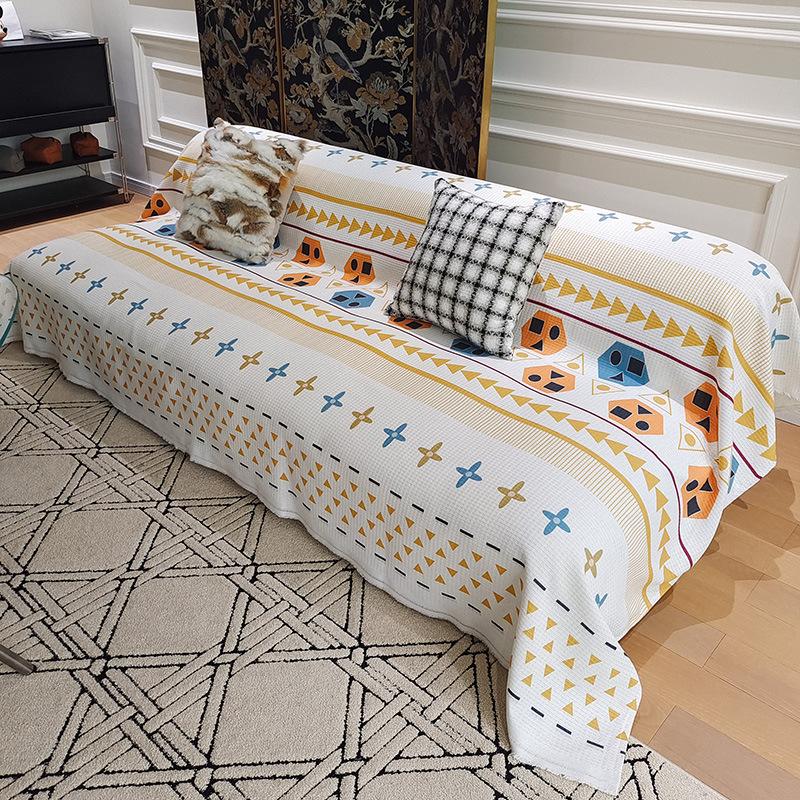 Полотенце для дивана с геометрическим узором — фото 13