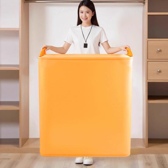Clothing Blanket Storage Bag with Reinforced Handle Large Capacity Zipper Closure Waterproof Comforter Blanket Container