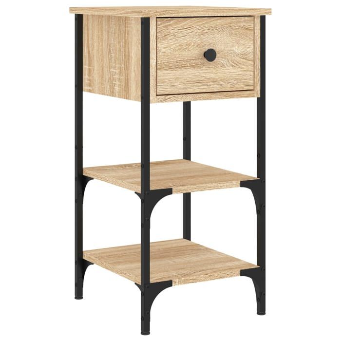 Table de chevet - Maison Exclusive - Lot de 2 - Chêne sonoma - Bois d'ingénierie 34x36x70 cm