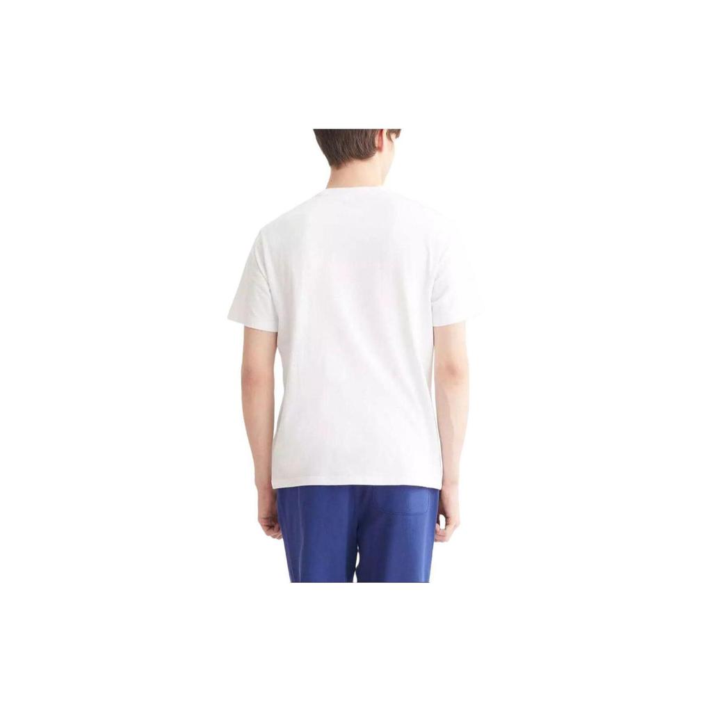 Calvin Klein Logo Print Crew Neck Short Sleeve T-Shirt Men Tops White GMS3K110-YAF