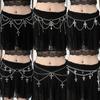 Women'S Multi-Layer Cross Tassels Pendant Decoration Waist Chain Y2K Gothic Style Halloween  Body Chain Accessory Gift