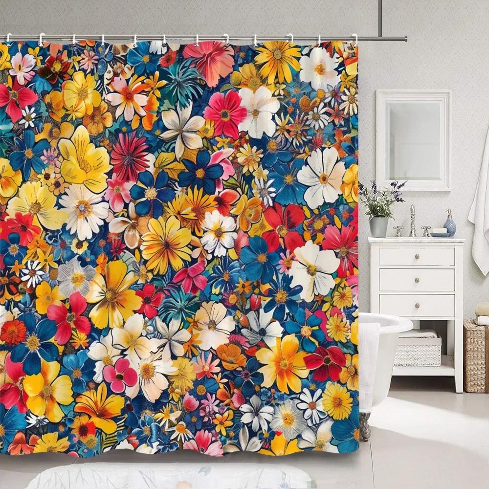 

Leaf Shower Curtain Simple Modern Colourful Leaf Polyester Fabric Shower Curtains Bathroom Decor With Hooks Bathroom Accessories W60H190(CM)-1 Pcs