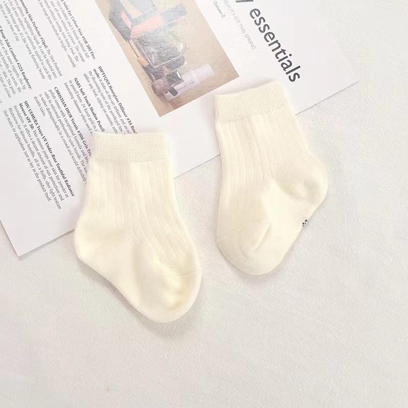 Candy Color Baby Socks Soft Cotton Kids Boy Girl Breathable Middle Tube Socks Toddler Infant Casual Elastic Socks